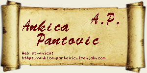 Ankica Pantović vizit kartica
